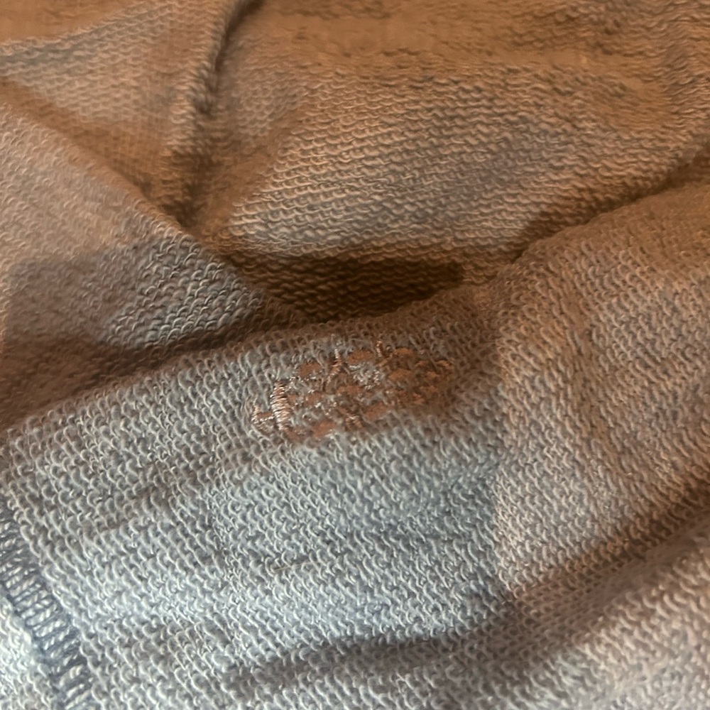 Free people movement, blue terry hoodie, size large, like new